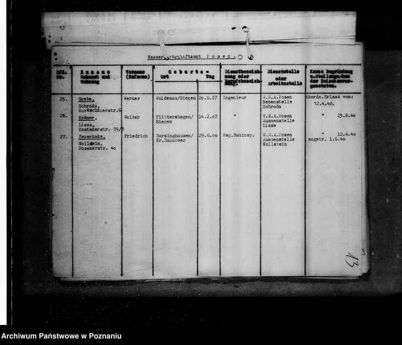 Obraz 18 z jednostki "Kriegsverdienst - Auszeichnungen- Vorschläge der Wasserwirtschaftsverwaltung"