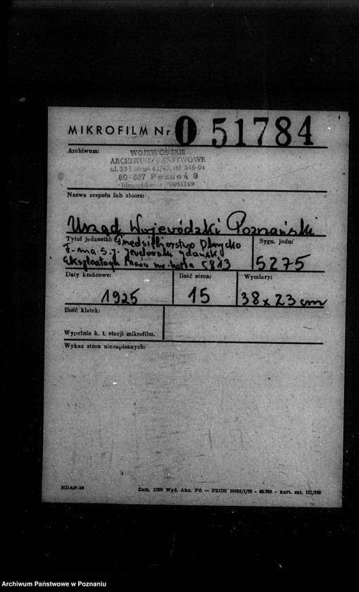 Obraz 2 z jednostki "Przedsiębiorstwo Obrzycko Firma S.J. Jewelowski Gdańsk, Eksploatacja lasów nr woj. kotła 5813"