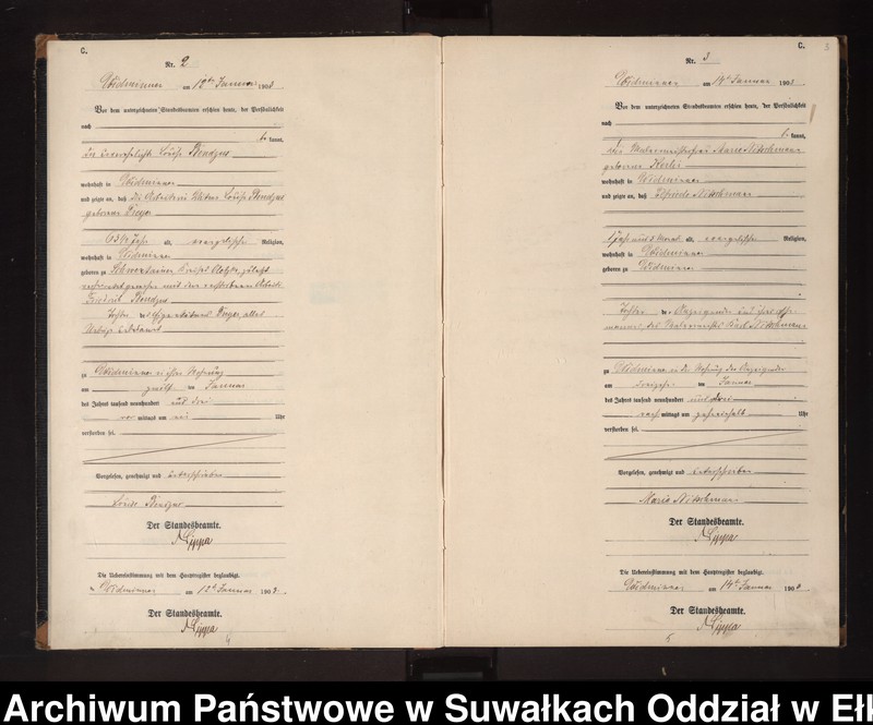 image.from.unit.number "Sterbe-Neben-Register des Preussischen Standes-Amtes Widminnen Kreis Loetzen"