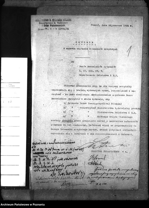 Obraz 5 z jednostki "Okólniki i rozporządzenia wewnętrzne dep."