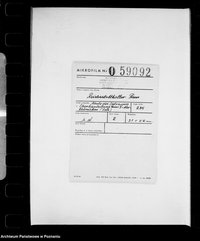 Obraz 2 z jednostki "Schutz des Ostraums- Oberbauleitung Posen IV- Warthbrücken (Koło)"