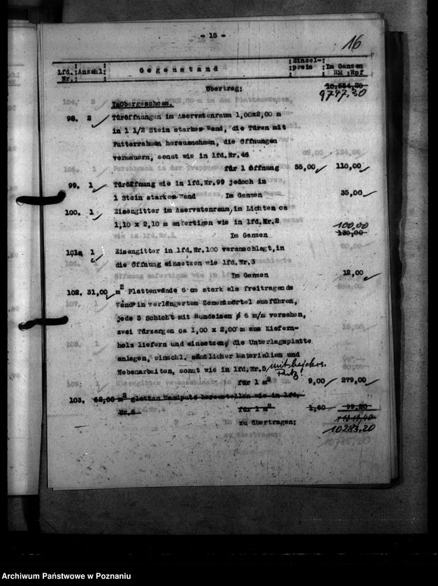 Obraz 20 z jednostki "Umbau. Polizeigefängnis Posen und Fort Radziwill"