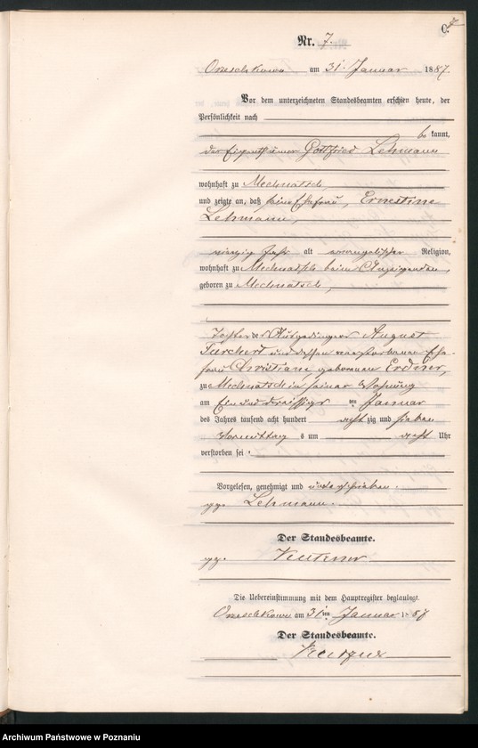 Obraz 10 z jednostki "Księga zgonów"