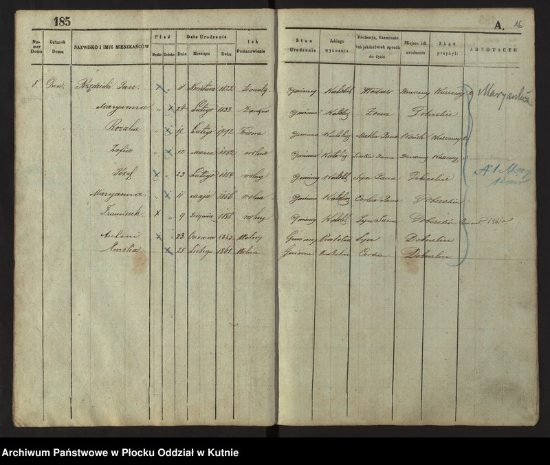 image.from.unit.number "Księga ludności stałej Nr 3 wsi: Dobrzelin i Marianków"