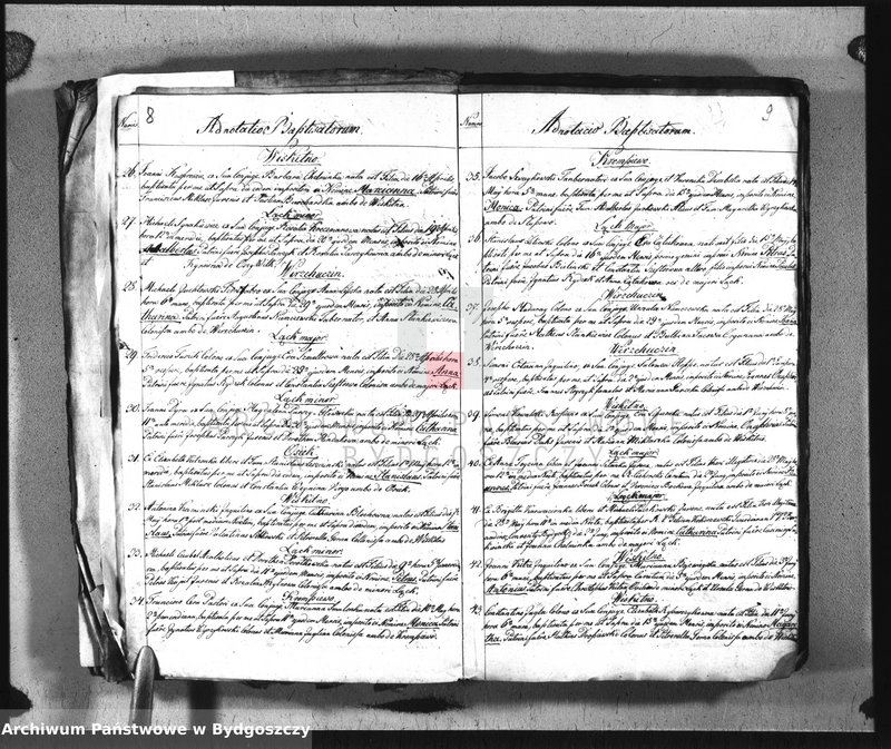 image.from.team "Akta metrykalne parafii rzymskokatolickiej w Wierzchucinie, pow. Bydgoszcz"