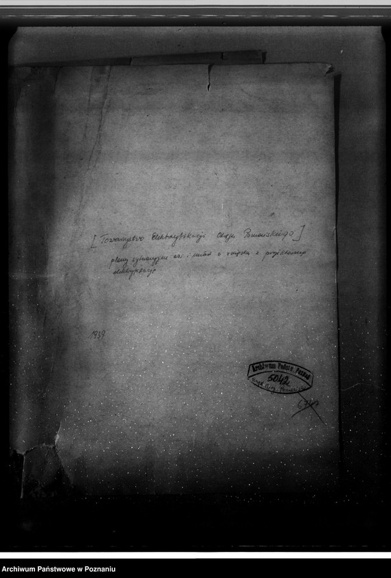 Obraz 4 z jednostki "Towarzystwo Elektryfikacji Okręgu Poznańskiego Spółka Akcyjna W Poznaniu plany sytuacyjne wsi i miast w związku z projektowaną elektryfikacją"