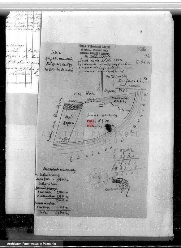 Obraz 17 z jednostki "Sprawa przymusowej likwidacji służebności osady nr 7 Holendry Wąsowskie w lasach majątku Wąsosze /powiat koniński/ oraz nieprawnego wyrębu"