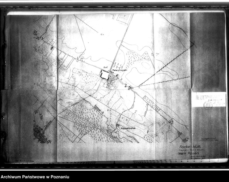 Obraz 9 z jednostki "Bau von Behelfsheimen bei den Focke - Wulfwerken - Kreising. Lagepläne (Krzesiny powiat Poznań)"