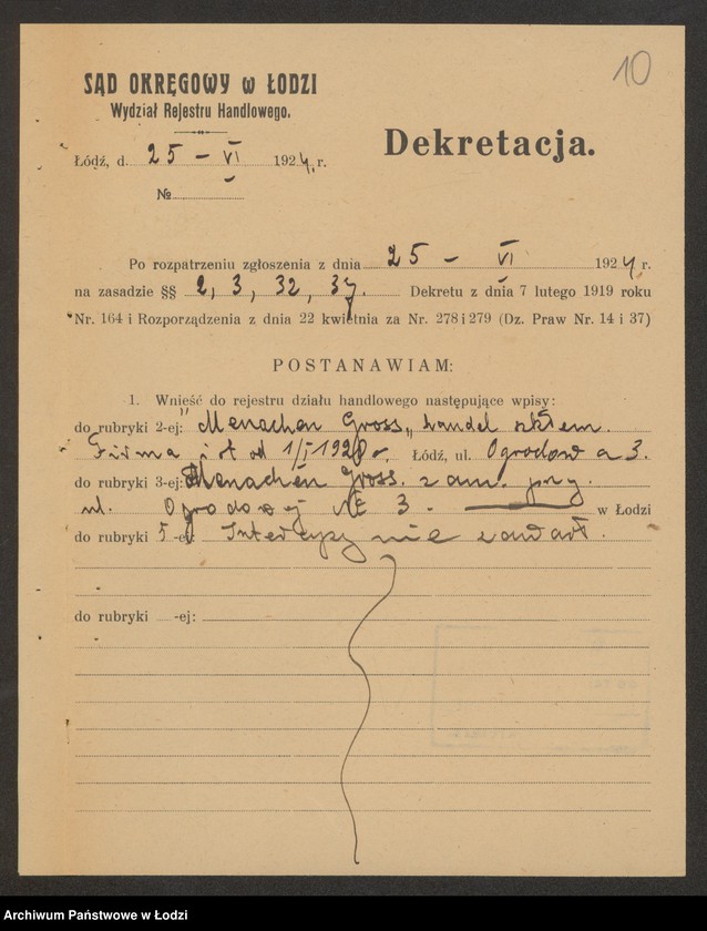 Obraz 12 z jednostki "Menachen Groszz- sprzedaż skór"