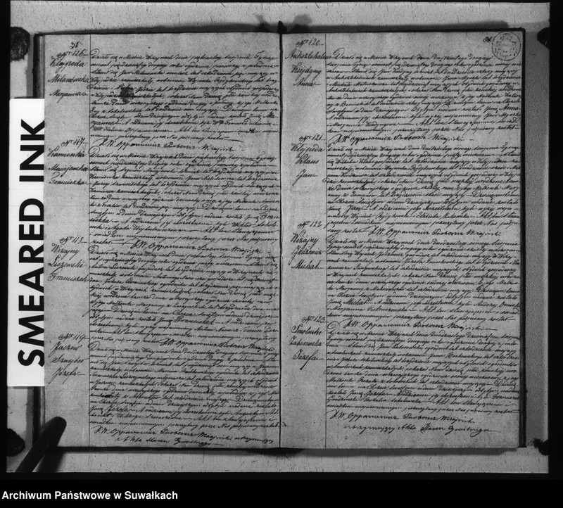 Obraz 18 z jednostki "Duplikat urodzonych, zaślubionych i umarłych parafii wiżajńskiej z roku 1852"