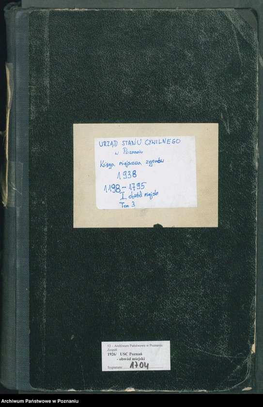 Obraz 2 z jednostki "Księga miejscowa zgonów tom III [Rejestr główny zgonów]"