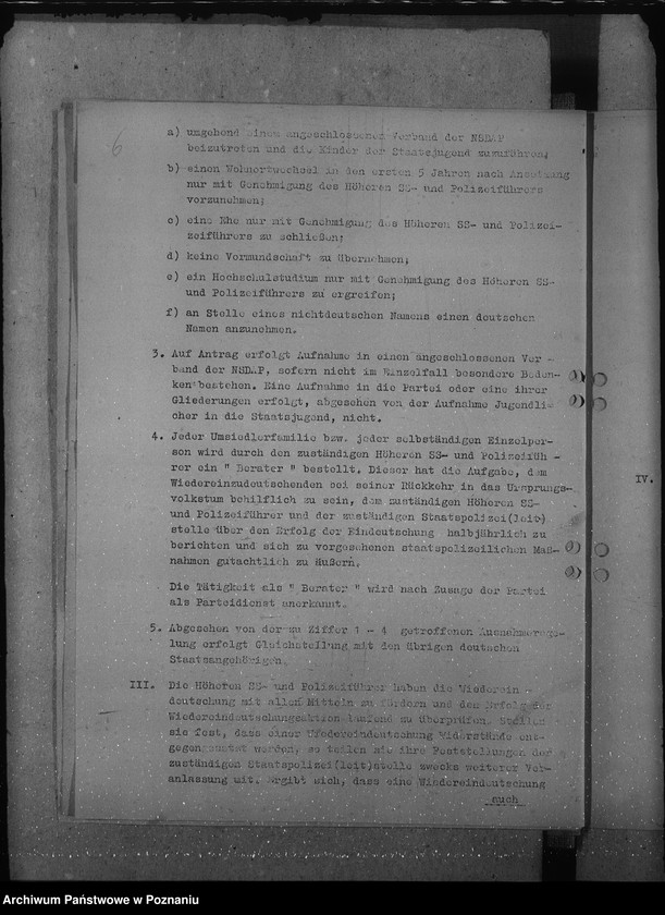 Obraz 11 z jednostki "Behandlung der angehörigen der Abteilung III und IV."