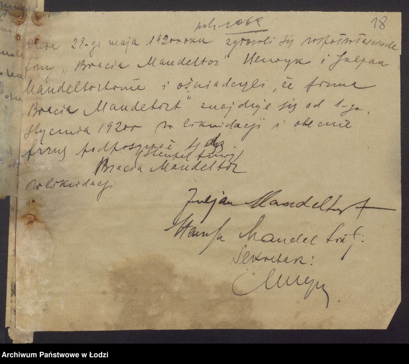 Obraz 20 z jednostki "Julian i Henryk Mendeltort- fabryka towarów wełnianych"