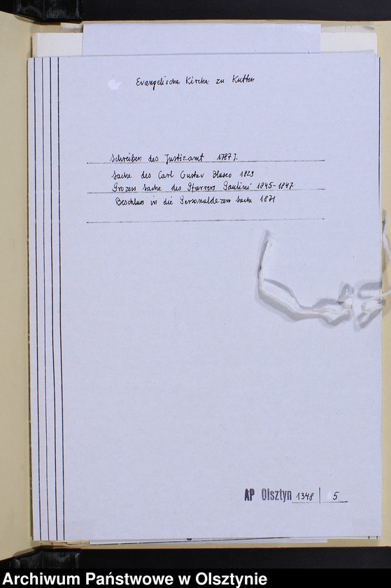 image.from.unit.number "Schreiben d.Justizamt 1787 J. Sache des Carl Gustav Blaseo 1829 Prozess-Sachen des Pfarrers Paulini 1845-1847. Beschluss in die Personaldezem- Sache 1871"