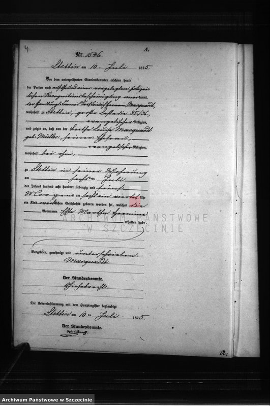 Obraz 13 z jednostki "Geburts-Register (Neben-Register) Band IV"