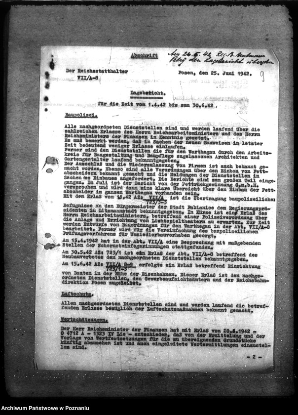 Obraz 13 z jednostki "Sprawozdania sytuacyjne wydziału budowlanego"