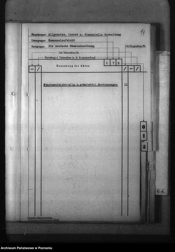 Obraz 15 z jednostki "Aktenverzeichnis (Kommunalaufsicht)"