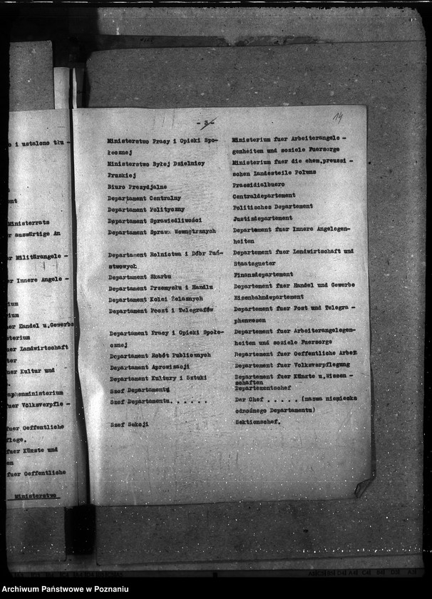 Obraz 19 z jednostki "Sprawy gospodarcze-ogólne Organizacja Ministerstwa b. Dzielnicy Pruskiej"