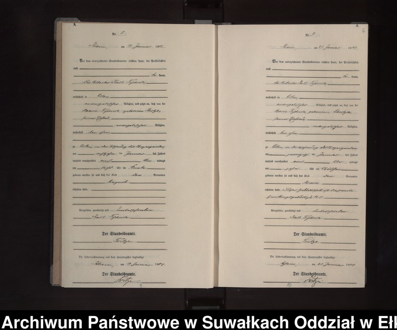 image.from.unit.number "Geburts-Neben-Register des Königlichen Preussischen Standes-Amtes Orlen Kreis Loetzen"
