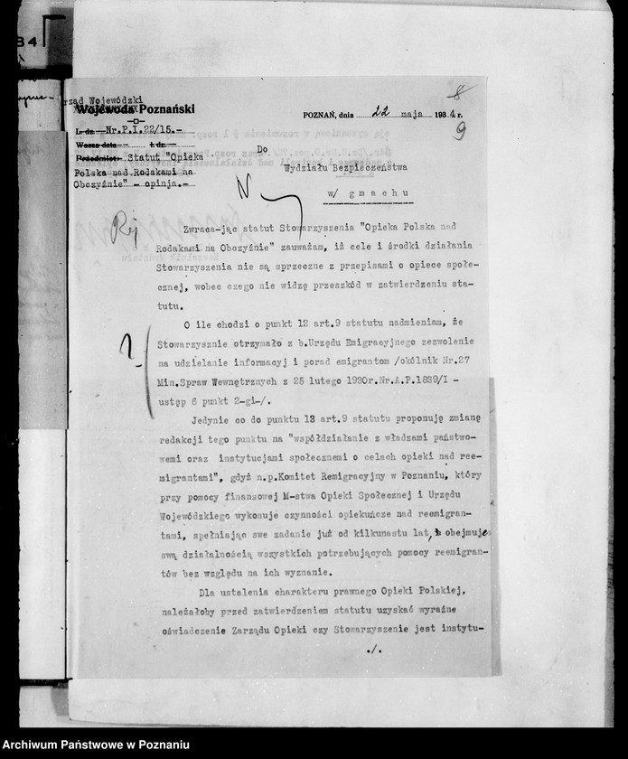 Obraz 13 z jednostki "/Opieka Polska nad Rodakami na Obczyźnie/"