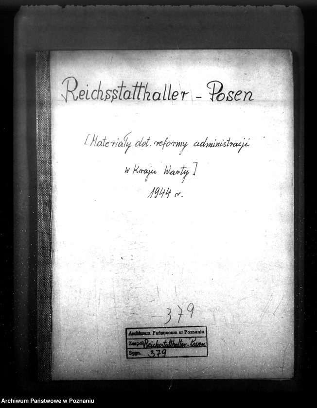 Obraz 4 z jednostki "Materiały dotyczące reformy administracji w Kraju Warty"