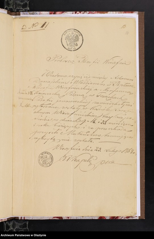 image.from.unit.number "Annexa z Parafij Janowiec składające się z kart czterdziestu za rok 1868"
