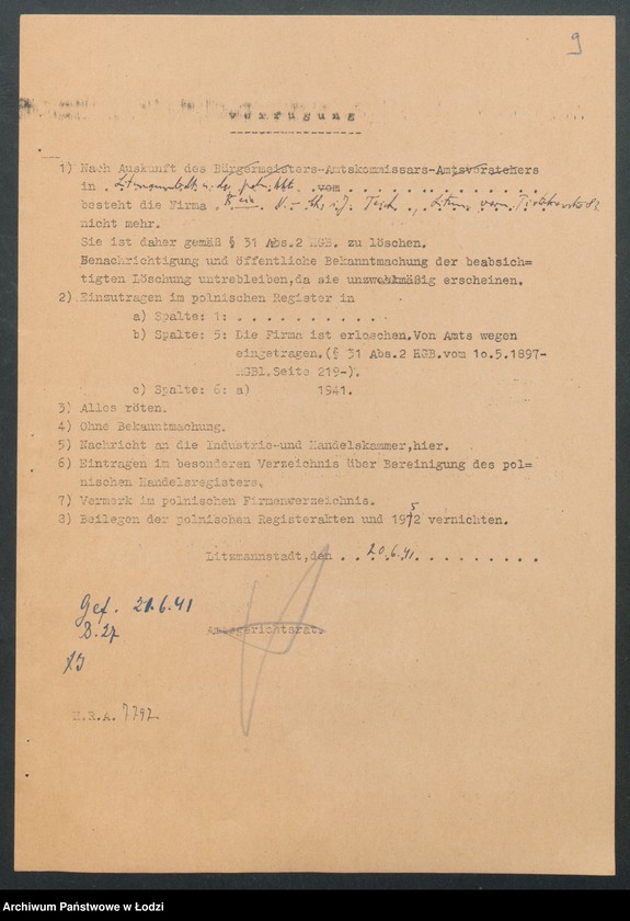 Obraz 11 z jednostki "Bracia N.Ch. I J.Teich- handel przędzą"