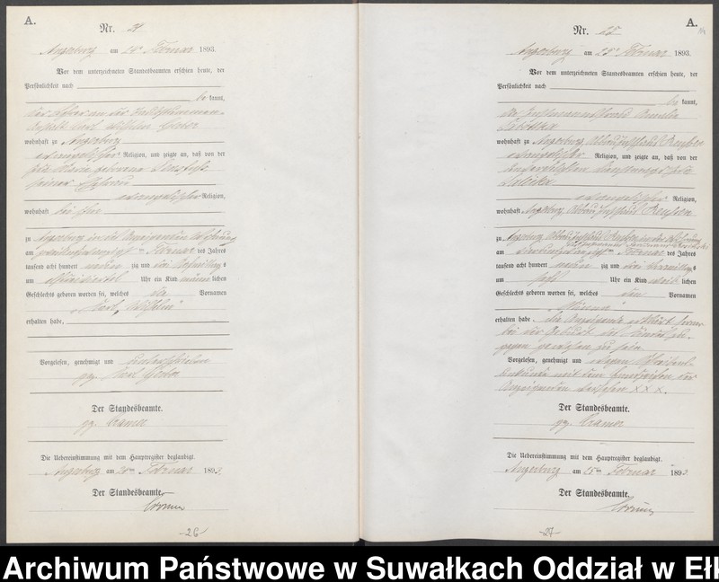 image.from.unit.number "Geburts-Neben-Register des Preussischen Standes-Amtes Angerburg Kreis Angerburg"