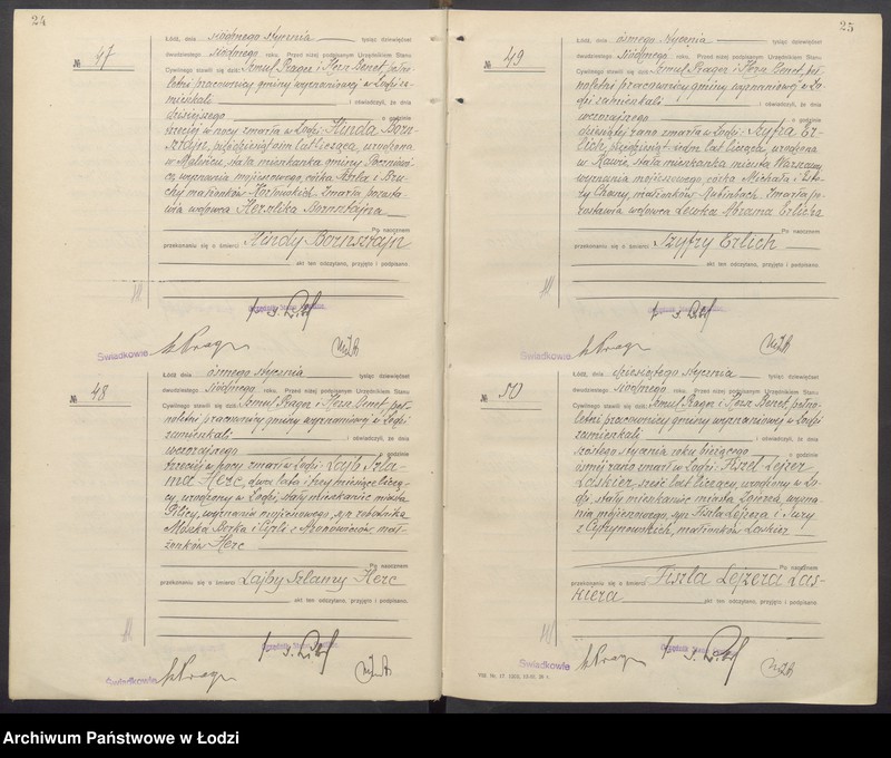 Obraz 15 z jednostki "Akta zgonów od numeru 1 do numeru 999"