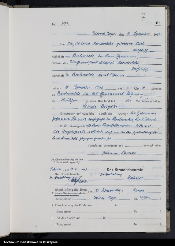 Obraz 9 z jednostki "Geburtenbuch/Zweitbuch/Tom II,Nr 366 - 517"