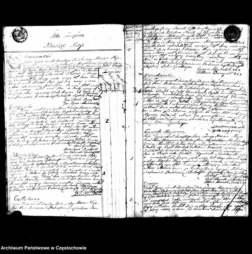 image.from.unit "Akta Zeyścia Gminy Częstochowskiey od dnia 1 go Maja roku 1810 [do 30 kwietnia 1811 roku]"