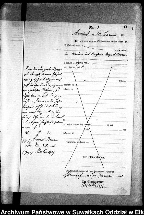 image.from.unit.number "Sterbe-Neben-Register des Preussischen Standes-Amtes Gr. Strengeln Kreis Angerburg"