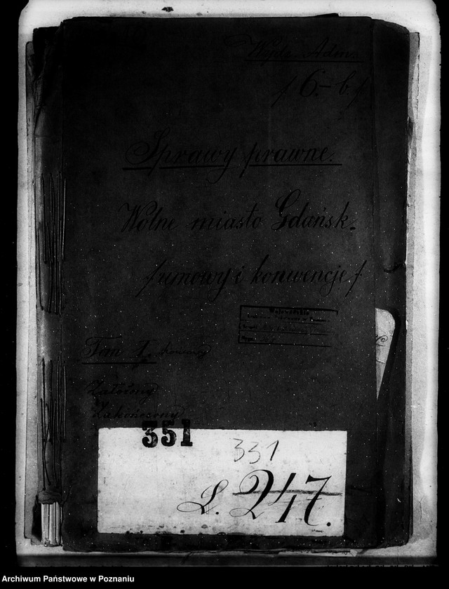 Obraz 4 z jednostki "Sprawy prawne Wolne Miasto Gdańsk [umowy i konwencje]"