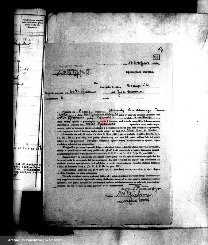 Obraz 20 z jednostki "Wólka Łyszkowska powiatu tureckiego scalanie gruntów"