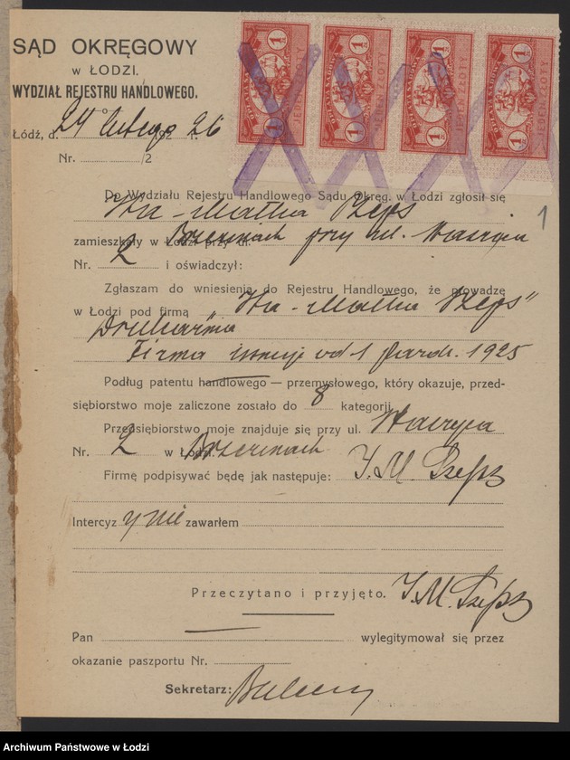 Obraz 3 z jednostki "Ita – Małka Szeps – drukarnia"