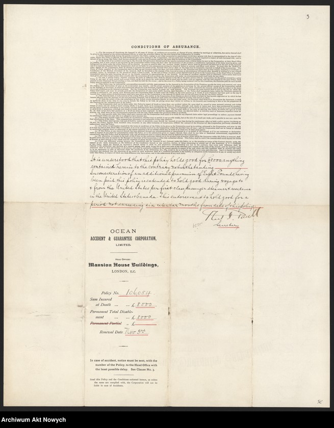 image.from.unit.number "Europejskie towarzystwa ubezpieczeniowe. Polisy, przekazy, zestawienia, korespondencja"