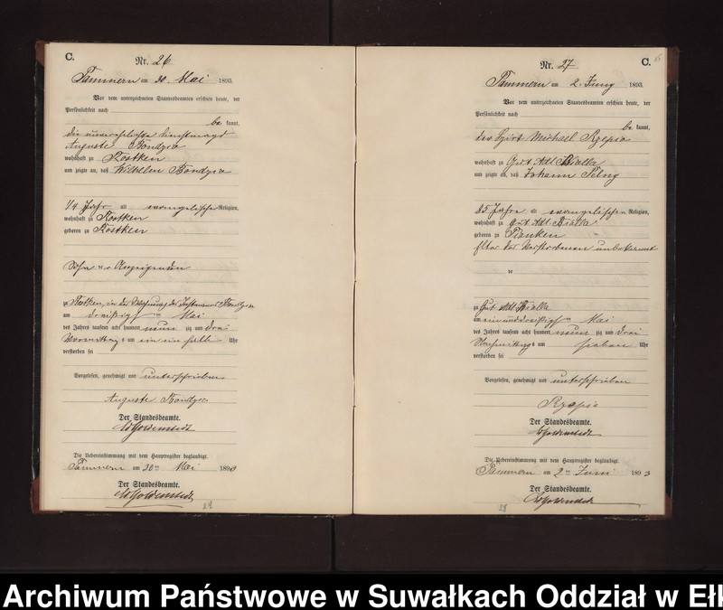 image.from.unit.number "Sterbe-Neben-Register des Preussischen Standes-Amtes Neuhoff Kreis Loetzen"
