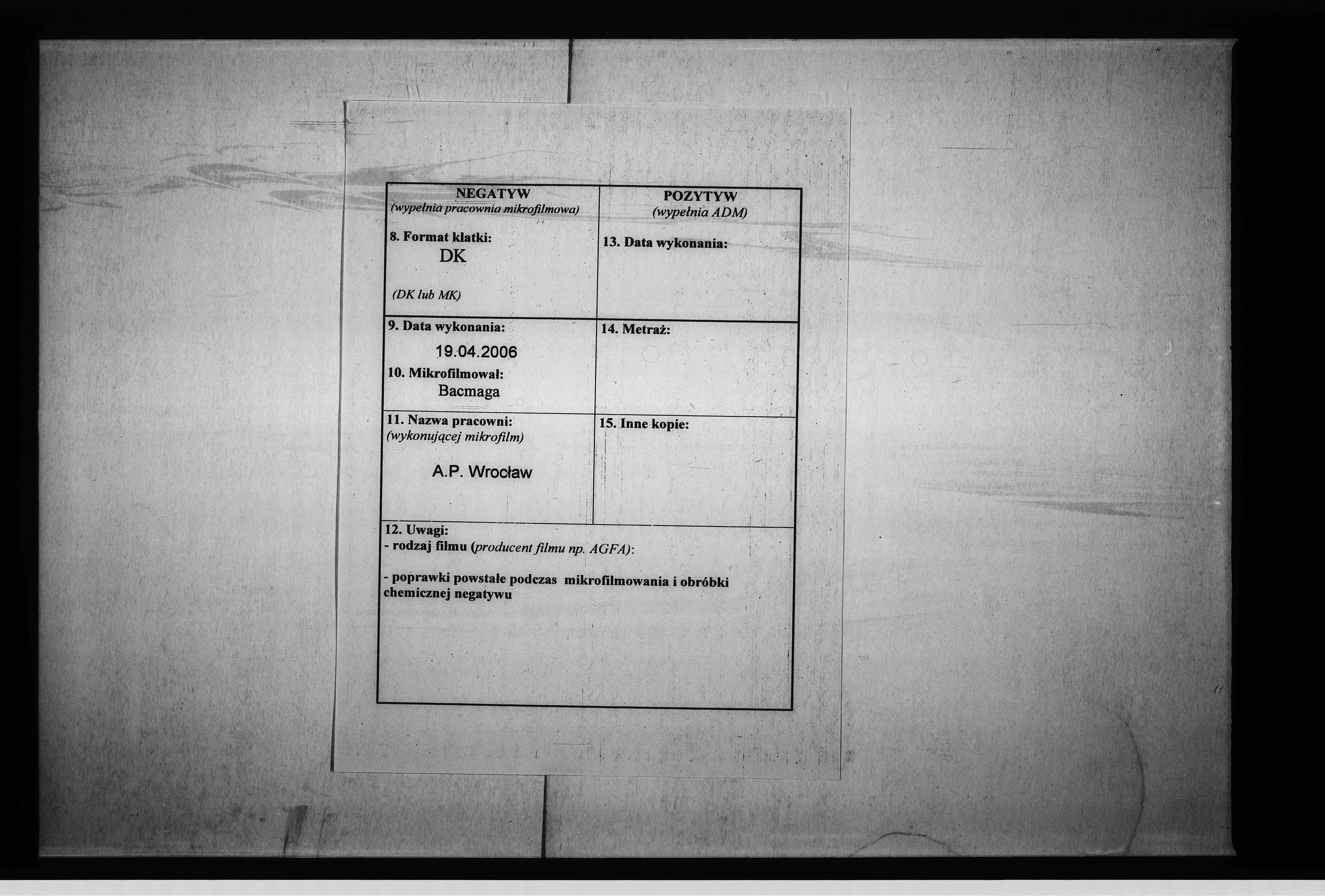 image.from.unit.number "Verzeichniss I über diejenigen Akten welche dem Staats Archiv Breslau übersandt worden sind"