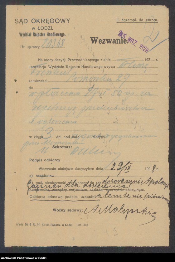 Obraz 4 z jednostki "Blima Frenkiel- sprzedaż towarów bawełnianych"