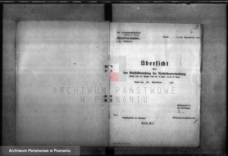 Obraz 9 z jednostki "Übersichten über den Geschäftsumfang im Bauwesen und der Reichsbauverwaltung"