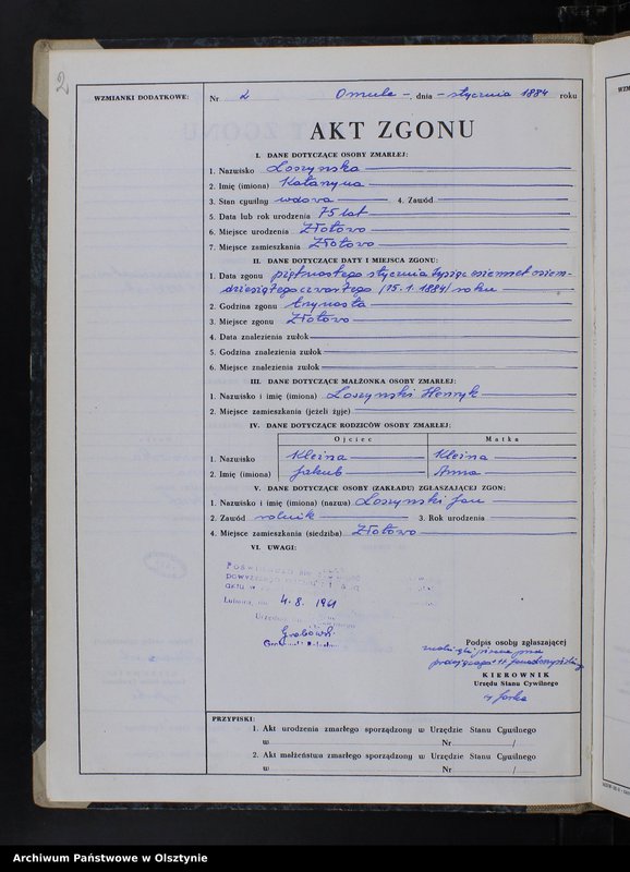 image.from.unit "Księga zgonów Nr 1 - 58,1 - 60 i 1 - 52 /przepisana w języku polskim z oryginału niemieckiego w dnich 4.08.-.11.08.1961/"