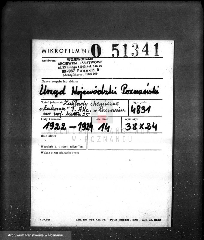 image.from.unit.number "Zakłady chemiczne Łakoma T. Akcyjna w Poznaniu nr woj. 25"