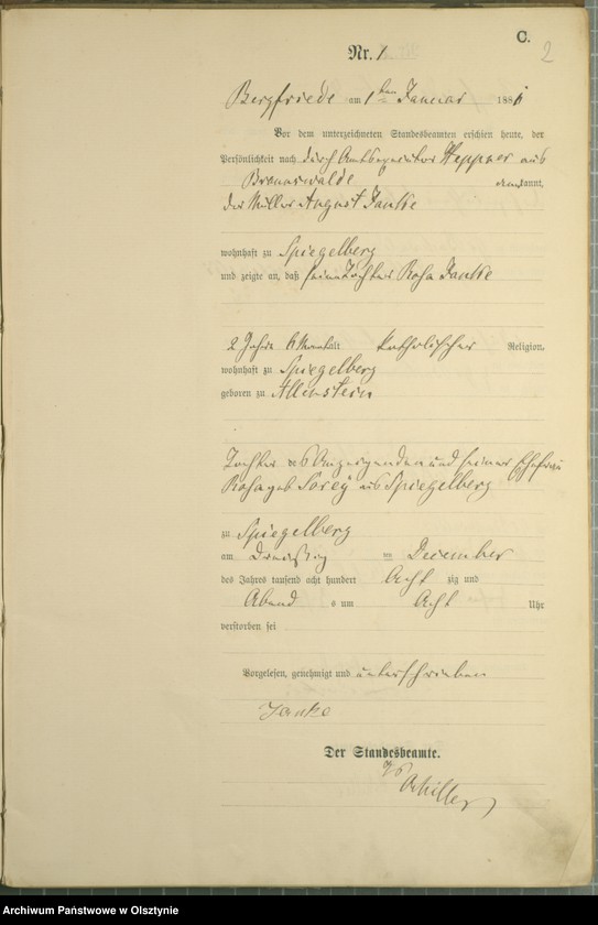 image.from.unit.number "Sterbe-Haupt-Register Nr 1 - 70"