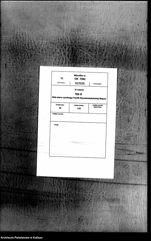 Obraz z jednostki "Księga urodzeń, małżeństw, zgonów"