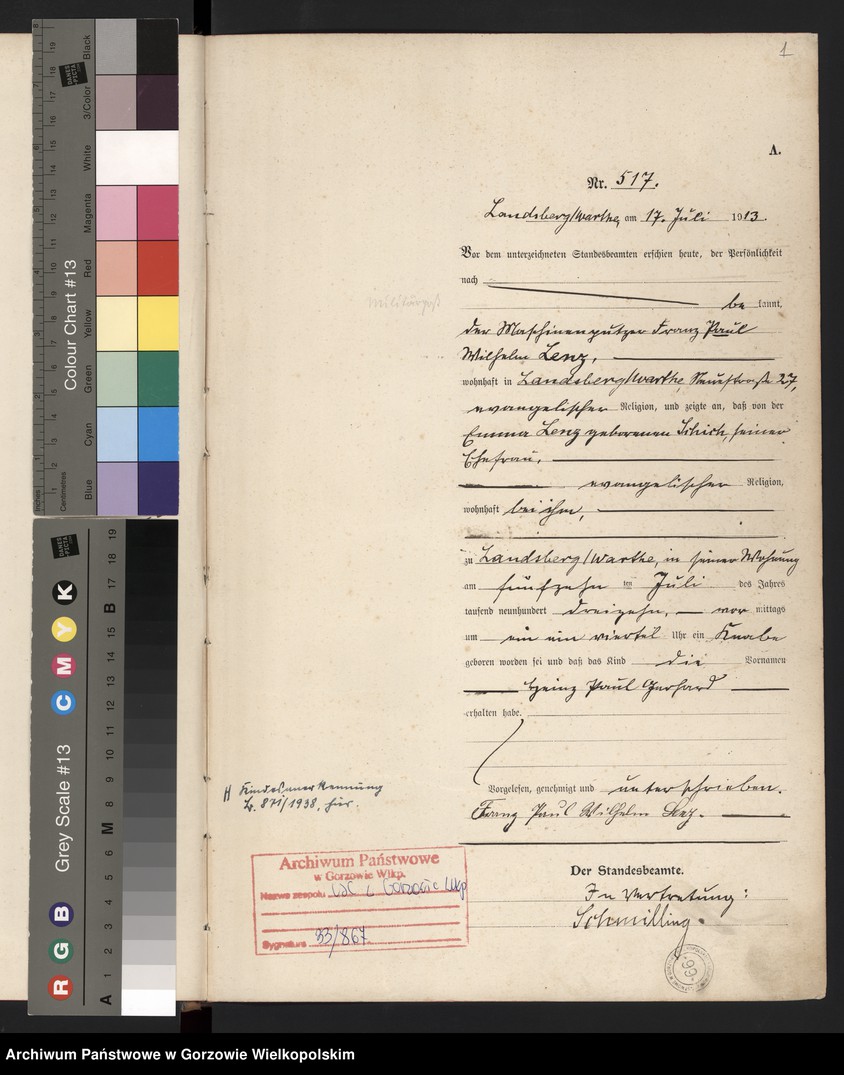 Obraz 3 z jednostki "Geburts Register t. 2 (517-961)"