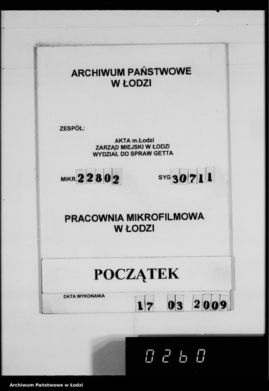 Obraz 1 z jednostki "Warenverwertung an den Ältesten der Juden Aufträge 5986-6000. [Odzież i wyroby kuśnierskie]"