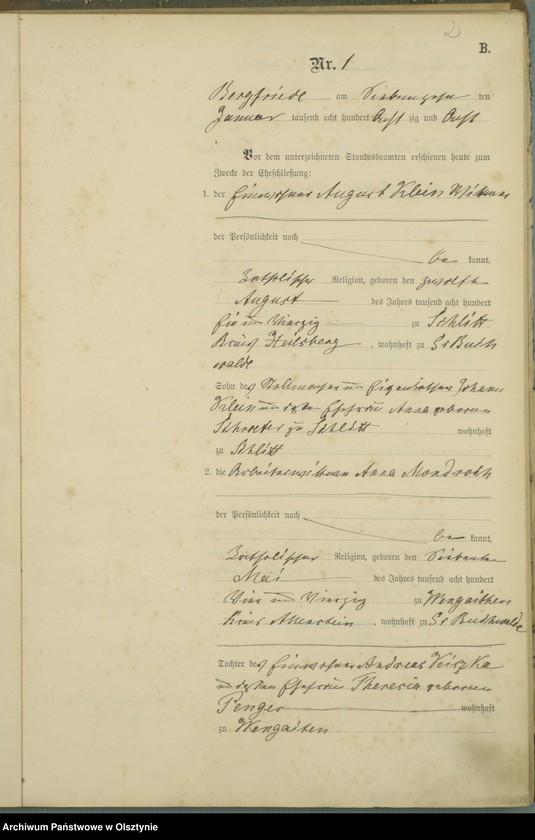 image.from.unit.number "Heiraths-Haupt-Register Nr 1 - 20"