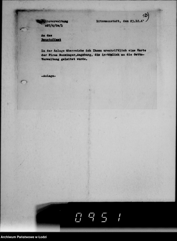 Obraz 16 z jednostki "[Korespondencja dotycząca realizacji zamówień na różne wyroby, sprawozdania z dostaw, sprawozdania z konferencji w Berlinie i Poznaniu składane przez funkcjonariuszy G.V.]"