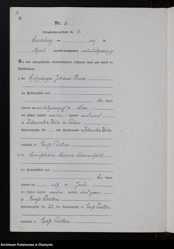 image.from.unit.number "Heiraths-Neben-Register Nr 1 - 18 [ Księga małżeństw - wtóropis ]"