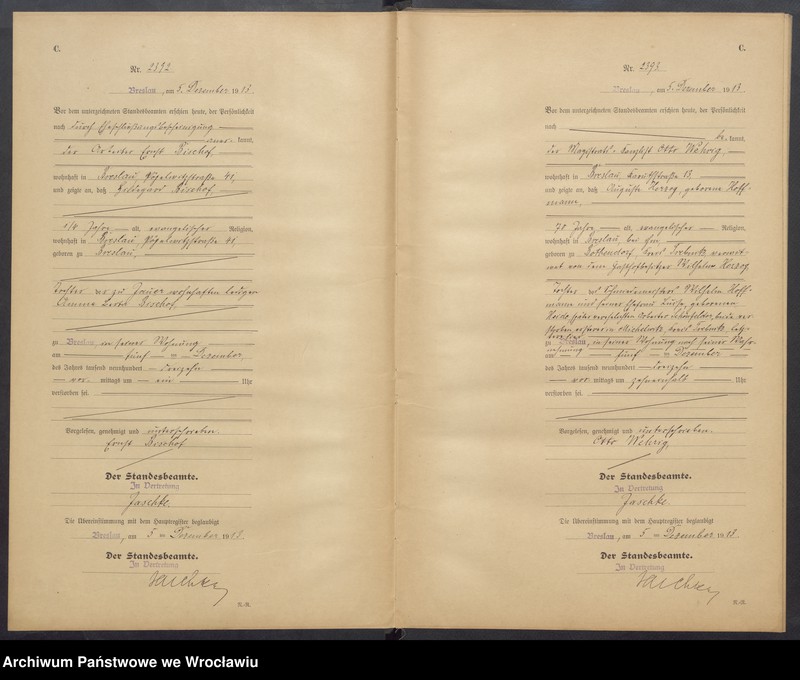 image.from.unit.number "Sterbe-Neben-Register Breslau I 1913 Band 7"